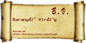 Baranyó Virág névjegykártya